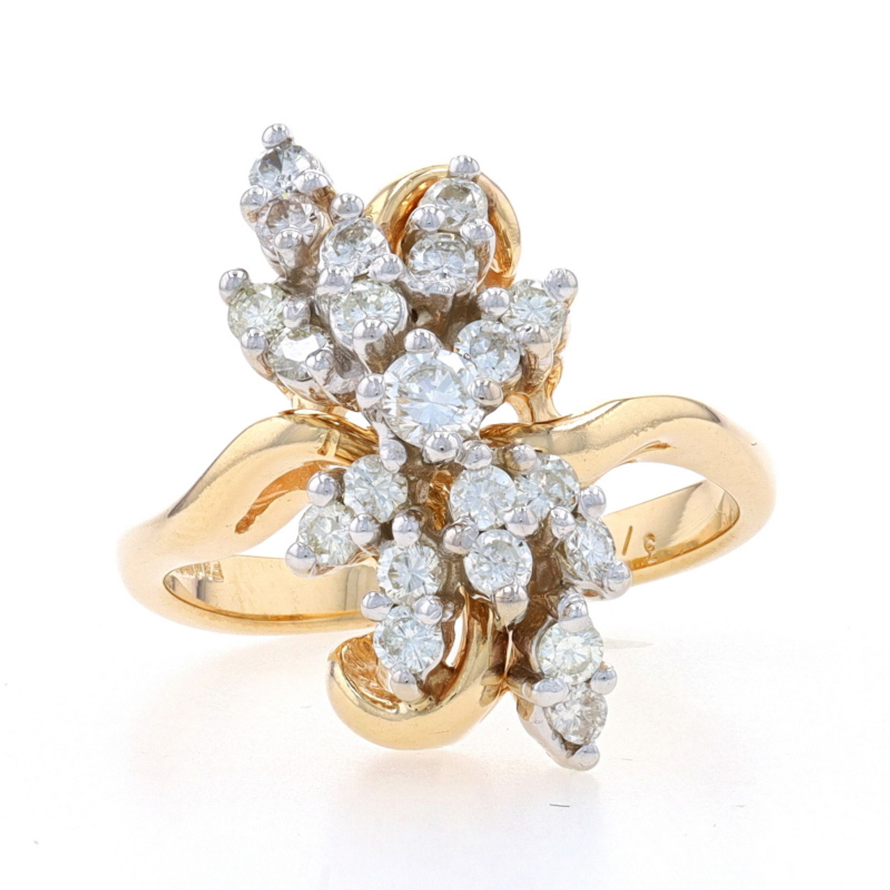 Diamond Flower Cluster Ring, Flower Engagement Ring,Floral Diamond Rin –  Beauties Jewelry NYC